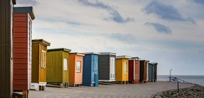 Umkleidekabinen am Nordseedeich, Dagebüll, Schleswig-Holstein