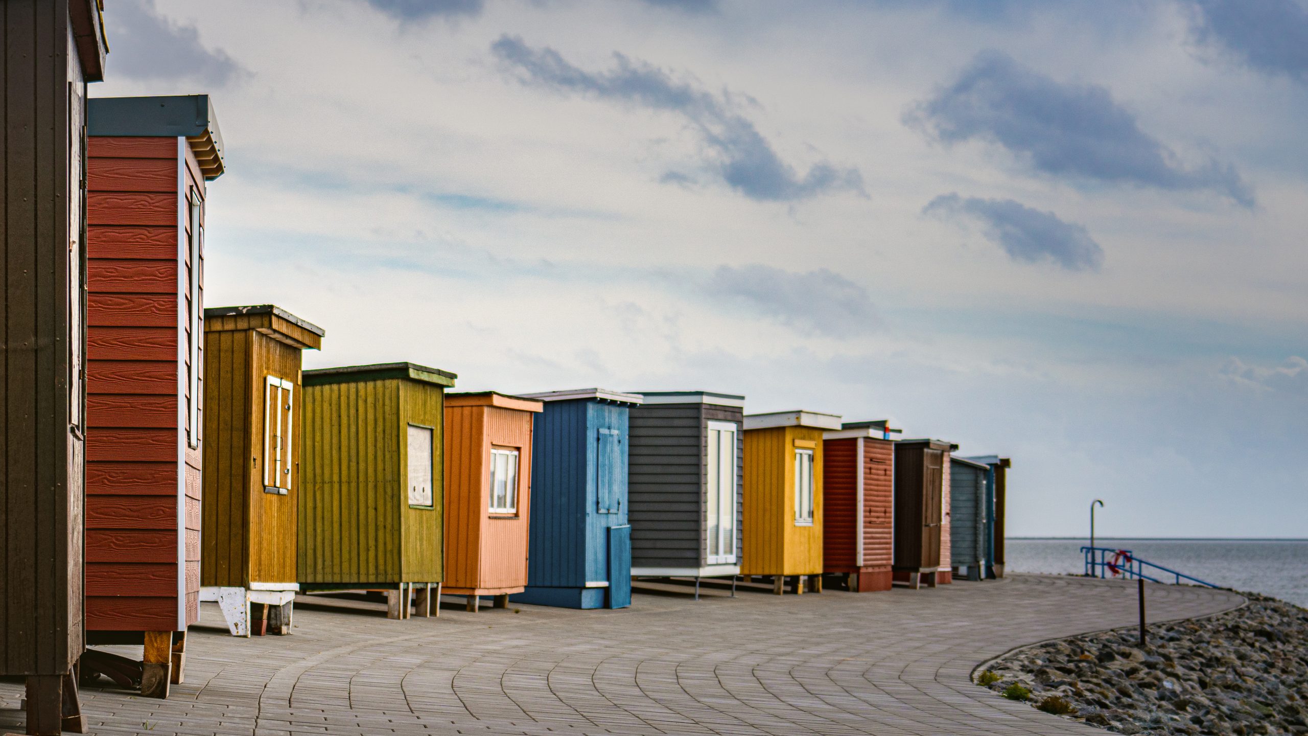 Umkleidekabinen am Nordseedeich, Dagebüll, Schleswig-Holstein
