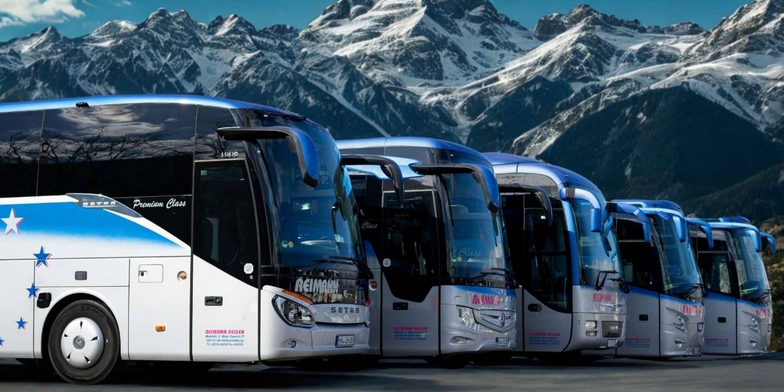 Moderner Reisebus von Reimann Reisen